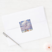 “De reus” sprookjeskunst van NC Wyeth Vierkante Sticker (Envelop)