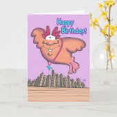 De REUZE Kaart van de Verjaardag BIRDMAN (Gele Bloem)