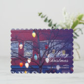 De reuze lichten van de Kerstboom in Seattle Feestdagenkaart (Staand voorkant)