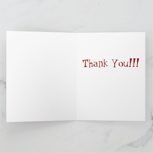 De reuze Tekkel van de Cartoon dankt u kaardt Bedankkaart (Binnen)