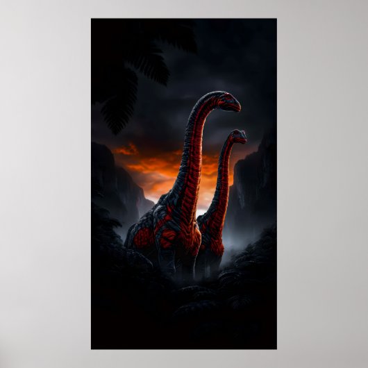 De Reuzen bij Zonsondergang Poster (Voorkant)