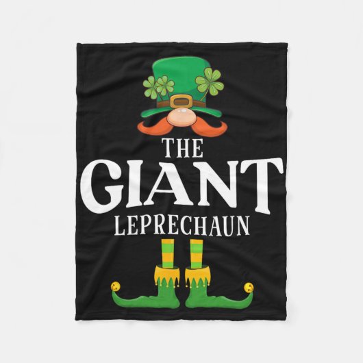 De Reuzen Leprechaun St. Patrick's Dag Matching Fleece Deken (Voorkant)