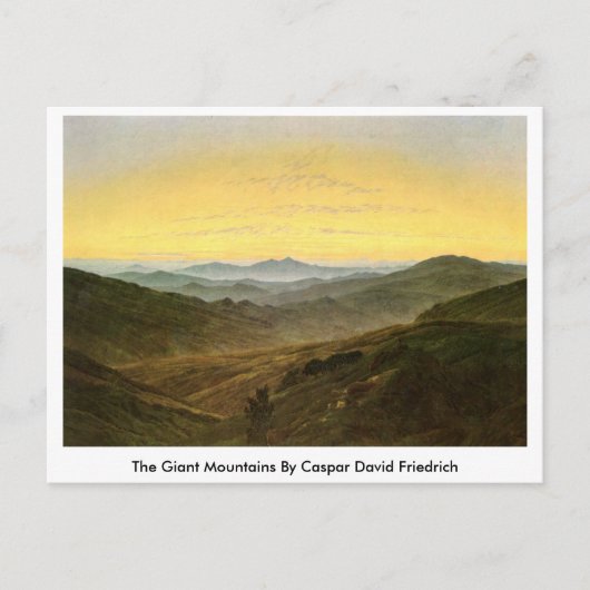 De reuzenbergen van Caspar David Friedrich Briefkaart (Voorkant)