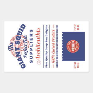 De reuzeninktvisvisserij Innsmouth Rechthoekige Sticker