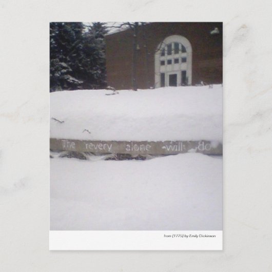 "De revery alleen zal..." —Emily Dickinson Briefkaart (Voorkant)