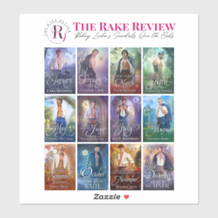 De Review Rake 8 x 8 inch Sticker — vel