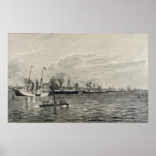 De Review van de marine in Kiel Poster (Voorkant)