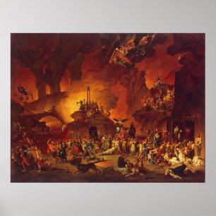 De Revolt of Hell  oil schilderij Poster