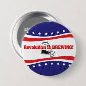 De revolutie breekt ronde button 7,6 cm (Voorkant /achterkant)