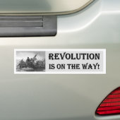 De revolutie is op weg bumpersticker (Op auto)