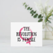 De revolutie is Vrouw Briefkaart (Staand voorkant)