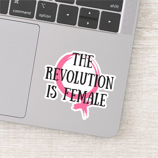 De revolutie is Vrouw Sticker (Detail)