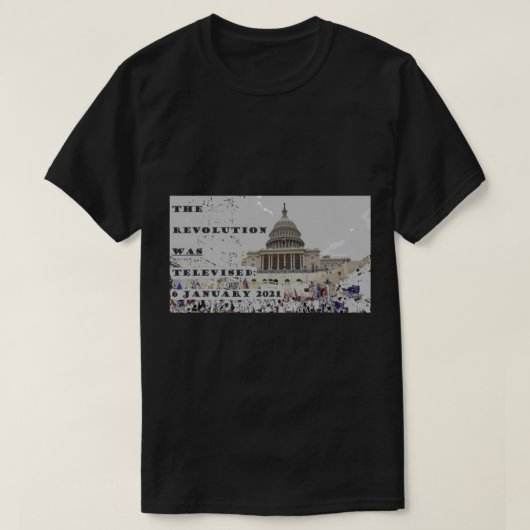 de revolutie werd uitgezonden . t-shirt (Design voorkant)