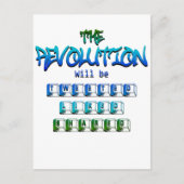 De revolutie wordt getweet als gedeeld (Ver.2) Briefkaart (Voorkant)