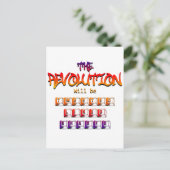 De revolutie wordt op twitterde wijze gedeeld (Ver Briefkaart (Staand voorkant)