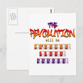 De revolutie wordt op twitterde wijze gedeeld (Ver Briefkaart (Voorkant / Achterkant)