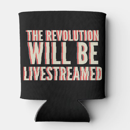 De revolutie zal overleven blikjeskoeler (Achterkant)