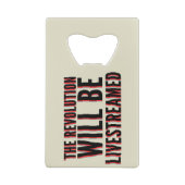 De revolutie zal overleven creditkaart flessenopener (Achterkant)