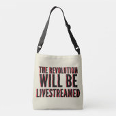De revolutie zal overleven crossbody tas (Achterkant)