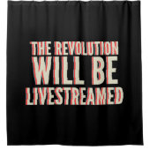 De revolutie zal overleven douchegordijn (Voorkant)