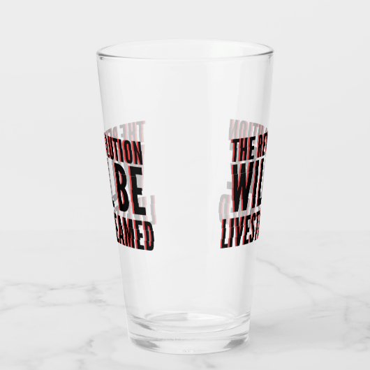 De revolutie zal overleven glas (Links)