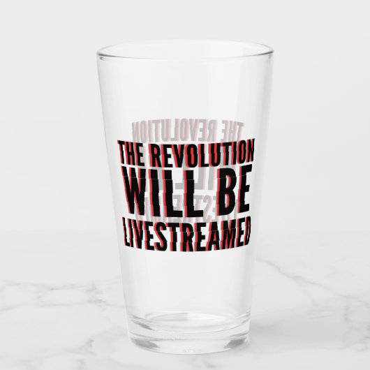 De revolutie zal overleven glas (Voorkant)