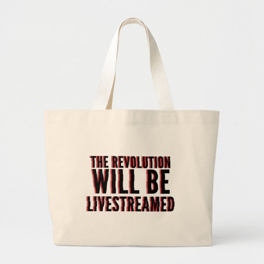 De revolutie zal overleven grote tote bag (Voorkant)