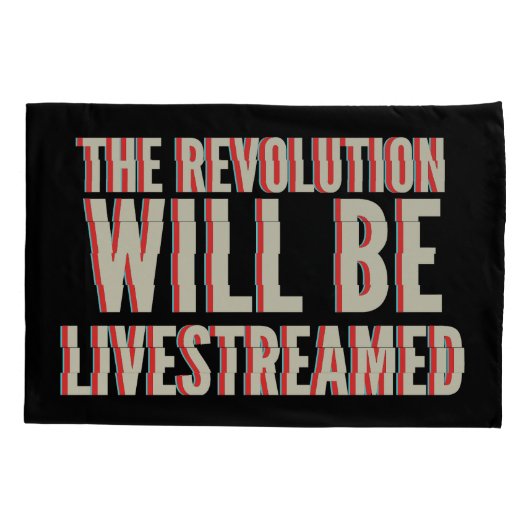 De revolutie zal overleven kussensloop (Achterkant)