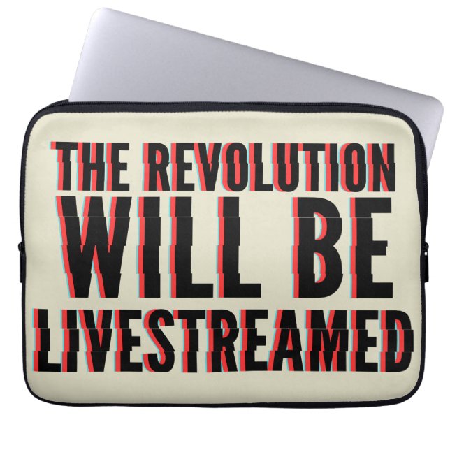 De revolutie zal overleven laptop sleeve (Voorkant)