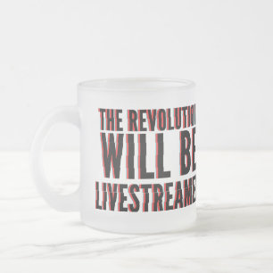 De revolutie zal overleven matglas koffiemok
