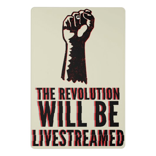 De revolutie zal overleven mini klembord (Achterkant)