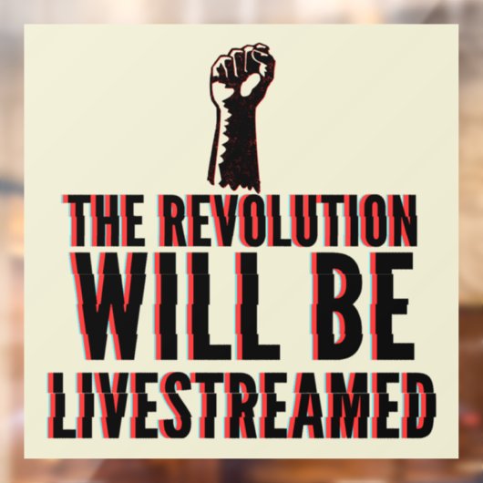 De revolutie zal overleven raamsticker (Vel 2)