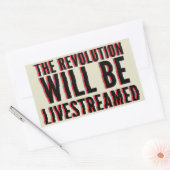 De revolutie zal overleven rechthoekige sticker (Envelop)