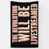 De revolutie zal overleven spandoek (Verticaal)