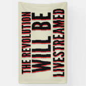 De revolutie zal overleven spandoek (Verticaal)