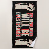 De revolutie zal overleven strandlaken (Voorkant)