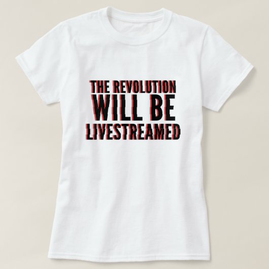 De revolutie zal overleven t-shirt (Design voorkant)