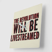 De revolutie zal overleven vierkante klok (Hoek)