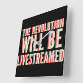 De revolutie zal overleven vierkante klok (Hoek)