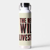 De revolutie zal overleven waterfles (Voorkant)