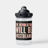 De revolutie zal overleven waterfles (Achterkant)
