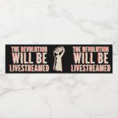 De revolutie zal overleven waterfles etiket (Enkel label)
