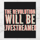 De revolutie zal overleven wijn etiket (Enkel label)