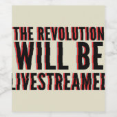 De revolutie zal overleven wijn etiket (Enkel label)