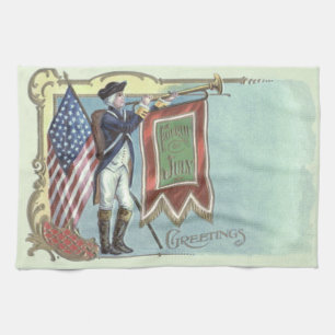 De revolutionaire Hoorn van de Vlag van de Theedoek