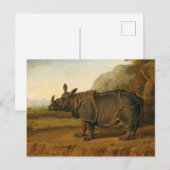 De Rhinoceros Clara van Jean-Baptiste Oudry Briefkaart (Voorkant / Achterkant)