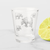 De Rhinoceros Shot Glas (Achterkant)