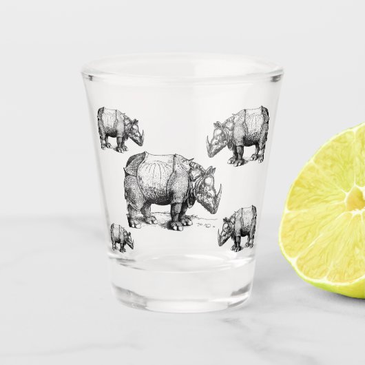 De Rhinoceros Shot Glas (Voorkant)
