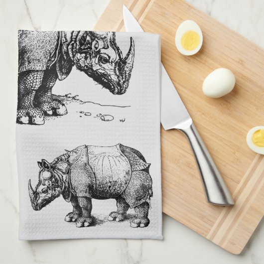 De Rhinoceros   Theedoek (Quarter Fold)