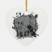 De Rhinos Keramisch Ornament (Voorkant)